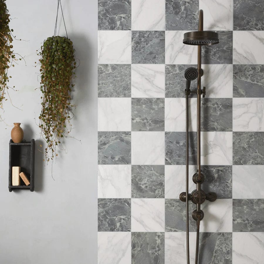 Bert & May - White Marble Porcelain Matt, 20 x 20cm - Tiles & Stone To You