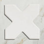 Ca' Pietra - Fez Porcelain Cross White Gloss, 15.5 x 15.5cm (16595CFG)