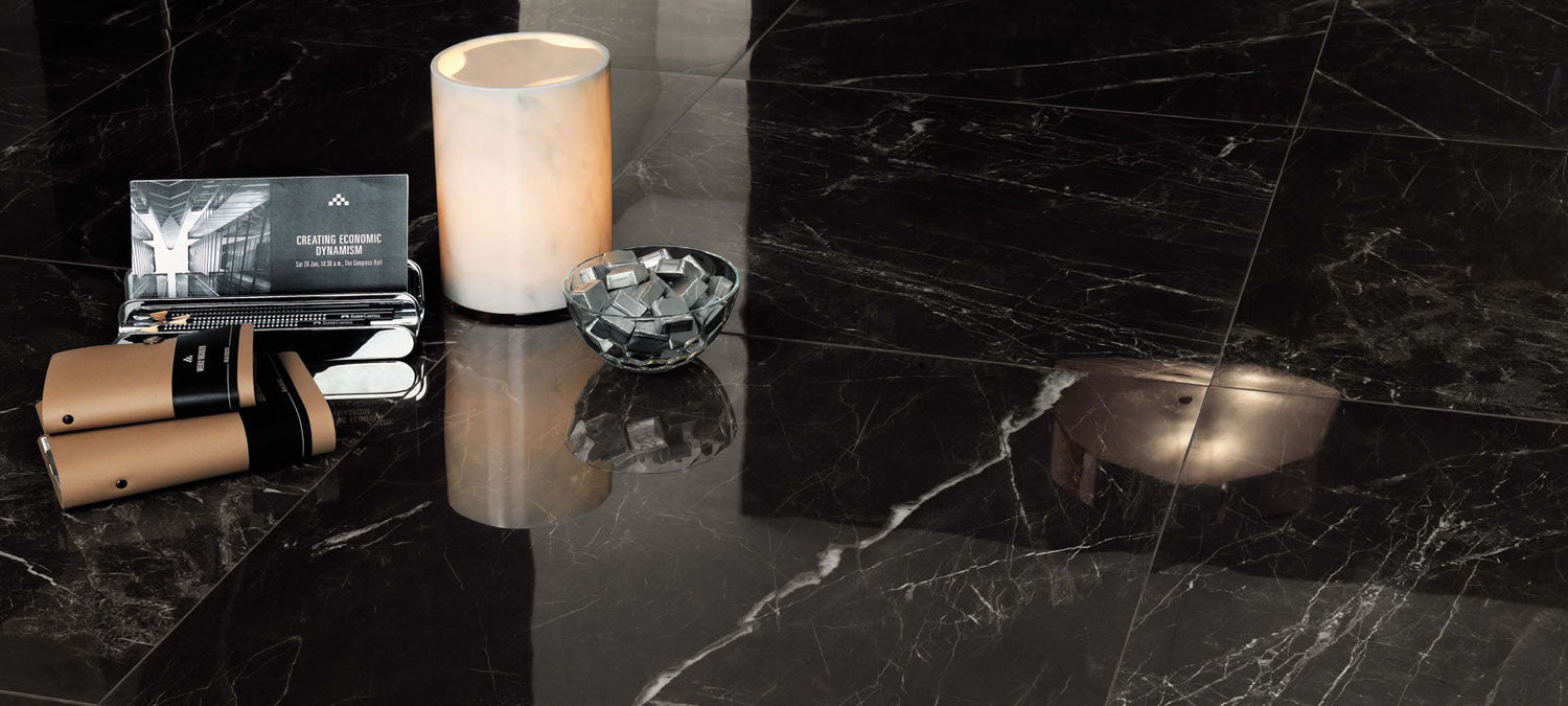 Minoli - Marvel Noir Saint Laurent Lappato, 30 x 60cm (VC02830) - Tiles & Stone To You