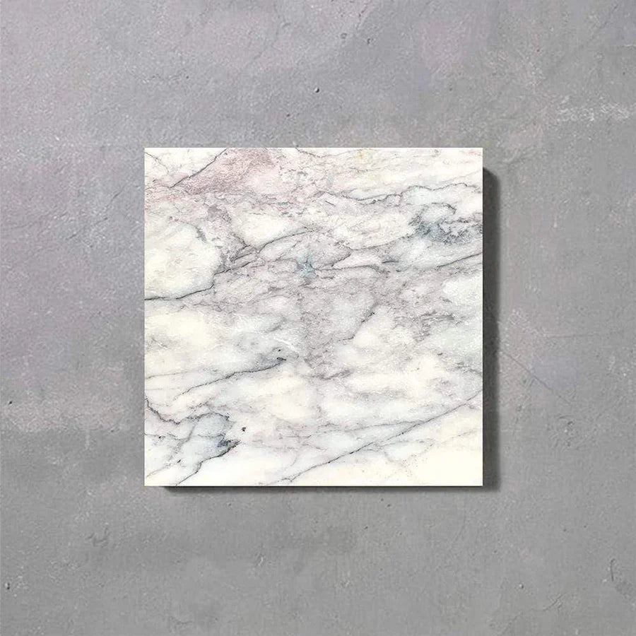 Bert &amp; May - Lilac Veined Honed Marble, 20 x 20cm - Tiles &amp; Stone To You