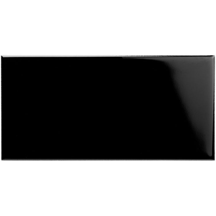 Original Style - Jet Black Half Tile, 15.2 x 7.5cm (IM-0012553)