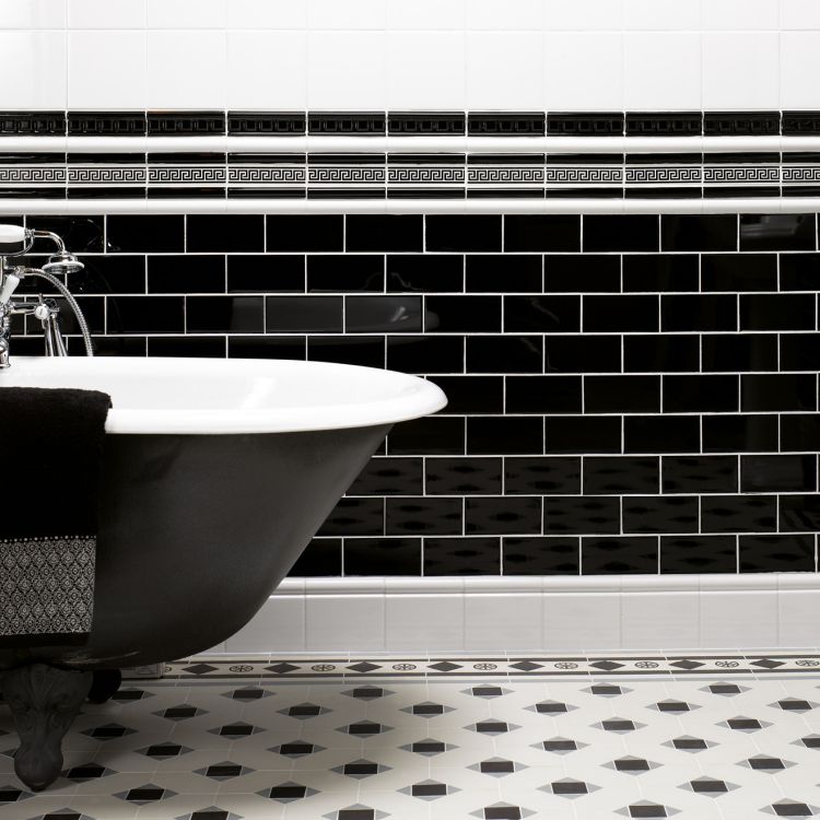 Original Style - Jet Black Half Tile, 15.2 x 7.5cm (IM-0012553)