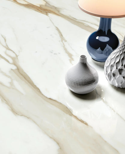 Minoli - Cosmopolitan Calacatta Gold, Polished/Lappato, 80 x 80cm (CMP1004) - Tiles &amp; Stone To You