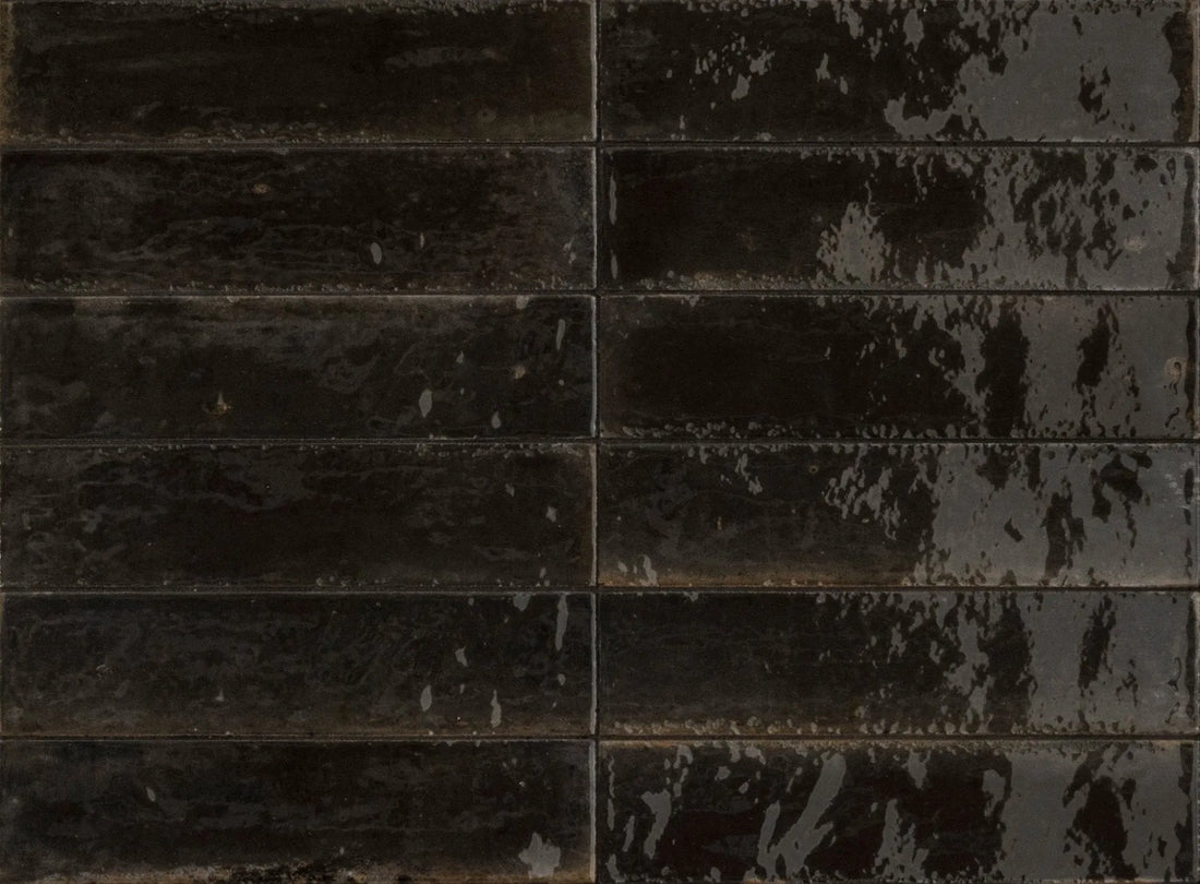 Minoli - Luminous Black Gloss, 6 x 24cm (VC03643) - Tiles & Stone To You