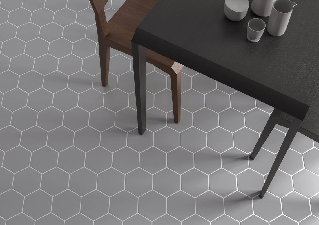 Minoli - Timeless Hexagon Grey Matt, 15 x 17cm (VC03746) - Tiles &amp; Stone To You