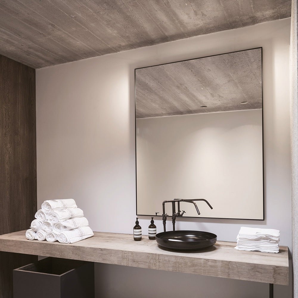 Origins Living - Docklands Rectangular Mirror 80x100cm, Black (B375592) - Tiles &amp; Stone To You