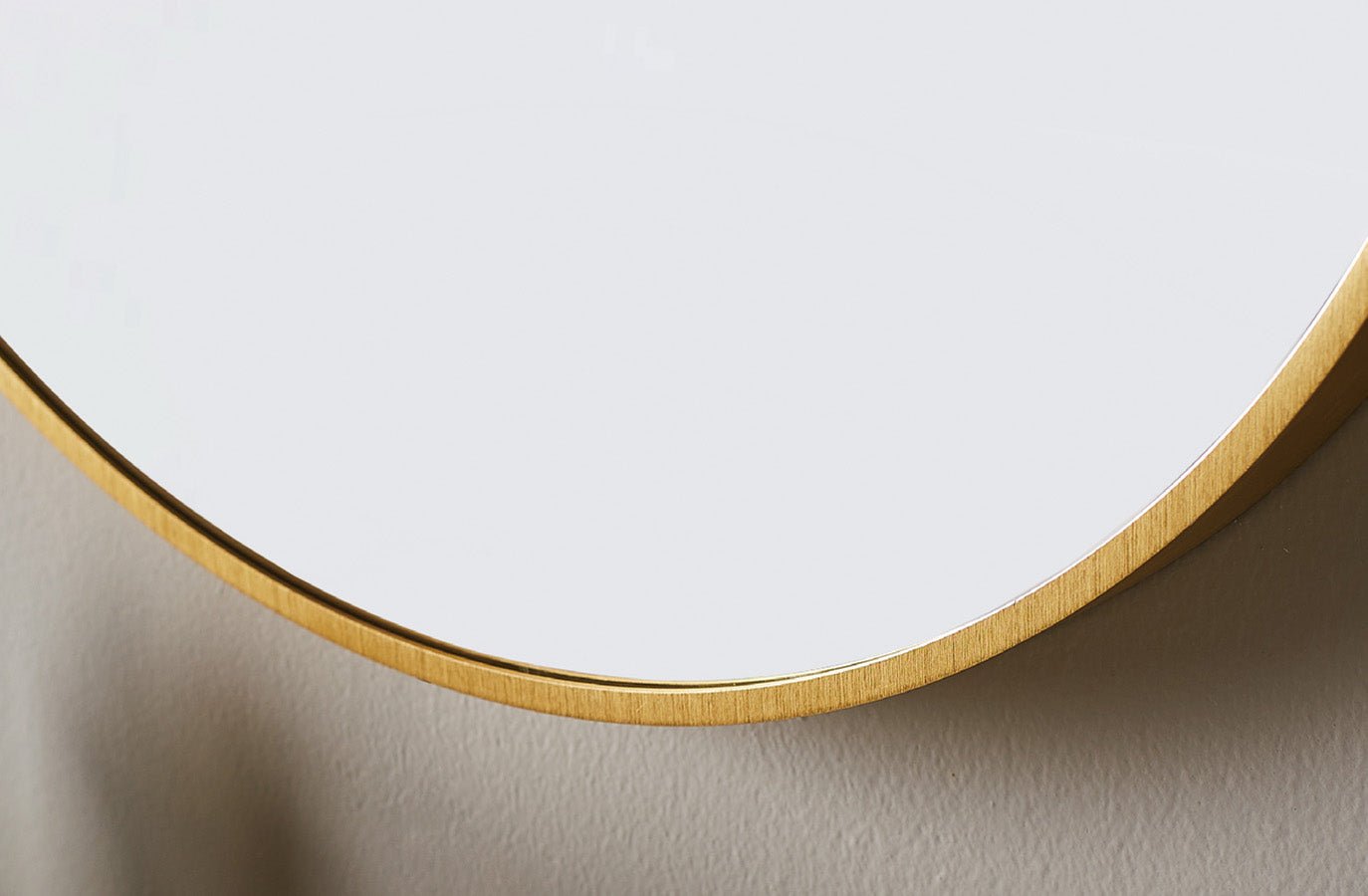 Origins Living - Docklands Round Mirror Brushed Brass, 80cm (B375660) - Tiles &amp; Stone To You