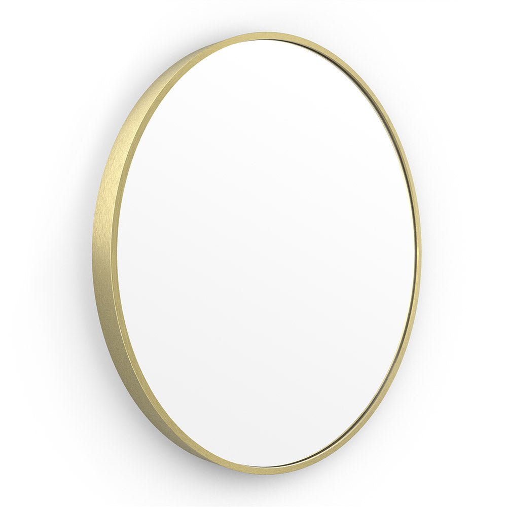 Origins Living - Lomax Round Mirror Brushed Brass, 60cm (LMX - 00D060 - BB) - Tiles &amp; Stone To You