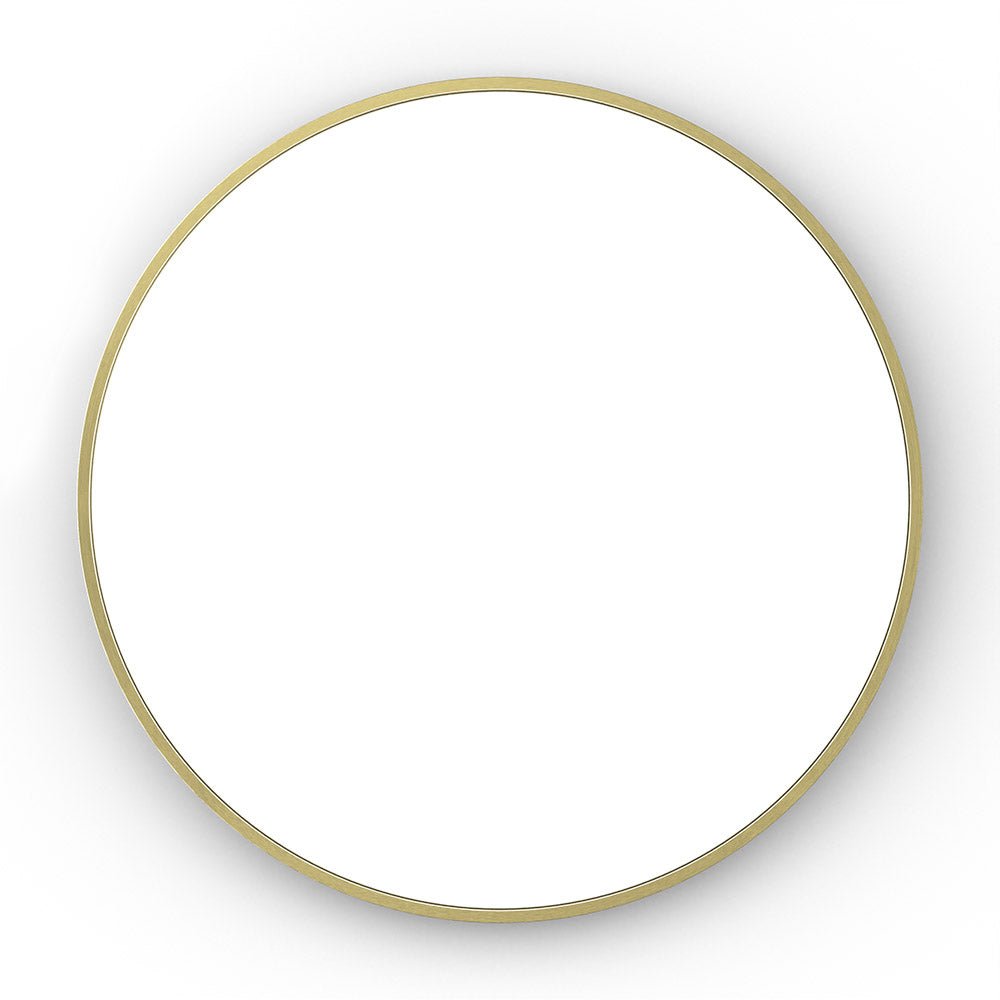 Origins Living - Lomax Round Mirror Brushed Brass, 60cm (LMX - 00D060 - BB) - Tiles &amp; Stone To You