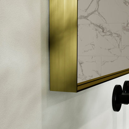 Origins Living - Newington Rectangular Mirror Brushed Brass, 60x80cm (NWG - 001068 - BB) - Tiles &amp; Stone To You