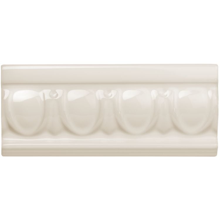 Original Style - Vintage White Egg & Dart Moulding, 15.2 x 6.5cm (IM-0020495)