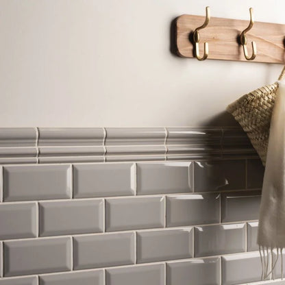 Original Style - Westminster Grey Metro Bevelled Tile, 15 x 7.5cm (IM-0006094)