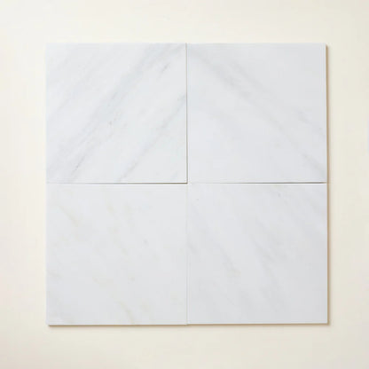 Bert &amp; May - White Square Honed Marble, 15 x 15 cm