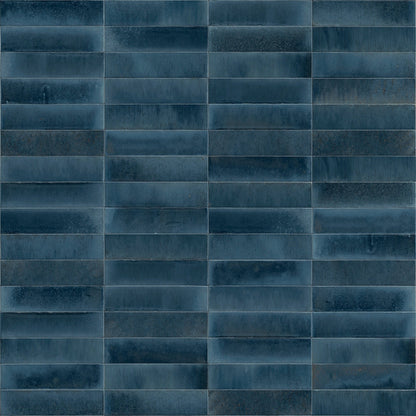 Minoli - Luminous Blu China Gloss, 6 x 24cm (LMN1003) - Tiles &amp; Stone To You