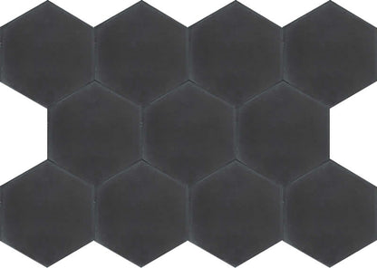 Moroccan Encaustic Cement Hexagonal Artic 11 Charcoal, 20 x 23cm - Tiles &amp; Stone To You