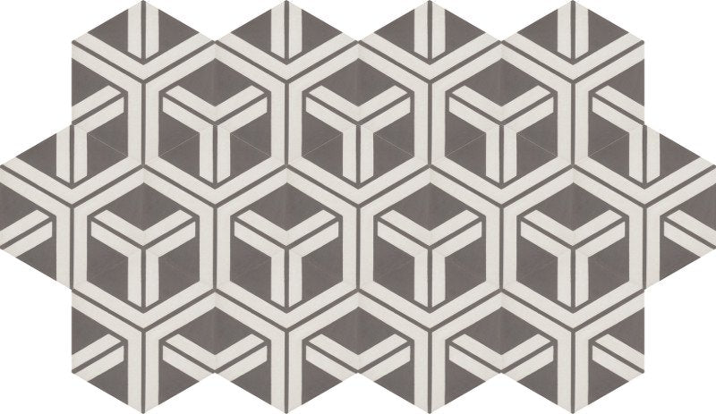 Moroccan Encaustic Cement Hexagonal Artic 14b, 20 x 23cm - Tiles &amp; Stone To You