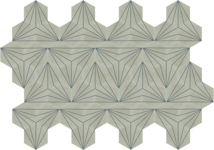 Moroccan Encaustic Cement Hexagonal Artic 16, 20 x 23cm - Tiles &amp; Stone To You