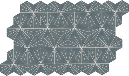 Moroccan Encaustic Cement Hexagonal Artic 17, 20 x 23cm - Tiles &amp; Stone To You