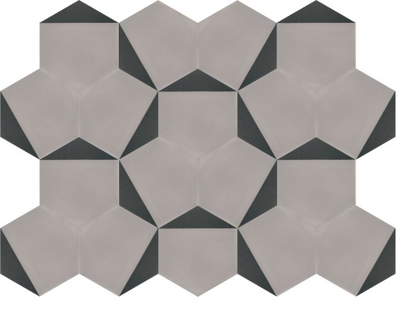 Moroccan Encaustic Cement Hexagonal Artic 20b, 20 x 23cm - Tiles &amp; Stone To You