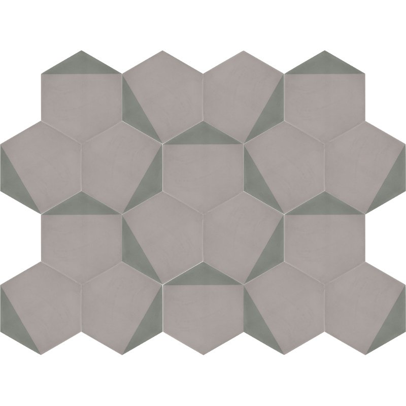 Moroccan Encaustic Cement Hexagonal Artic 20c, 20 x 23cm - Tiles &amp; Stone To You