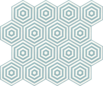 Moroccan Encaustic Cement Hexagonal Artic 21, 20 x 23cm - Tiles &amp; Stone To You