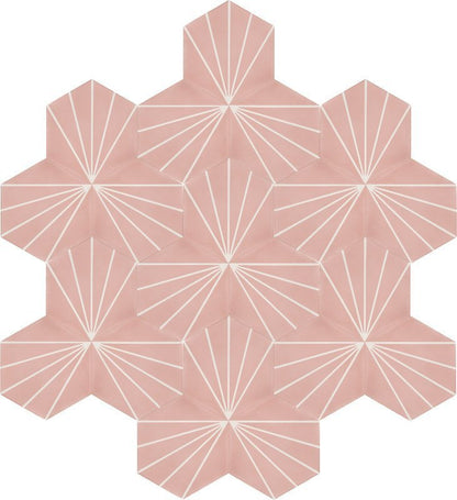 Moroccan Encaustic Cement Hexagonal Artic 23, 20 x 23cm - Tiles &amp; Stone To You
