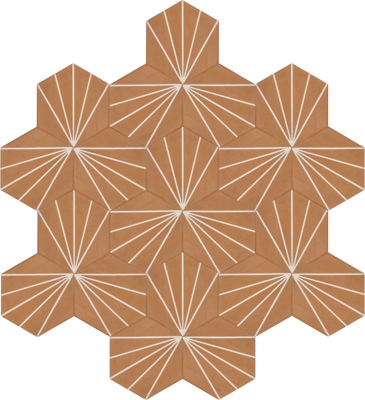 Moroccan Encaustic Cement Hexagonal Artic 25, 20 x 23cm - Tiles &amp; Stone To You
