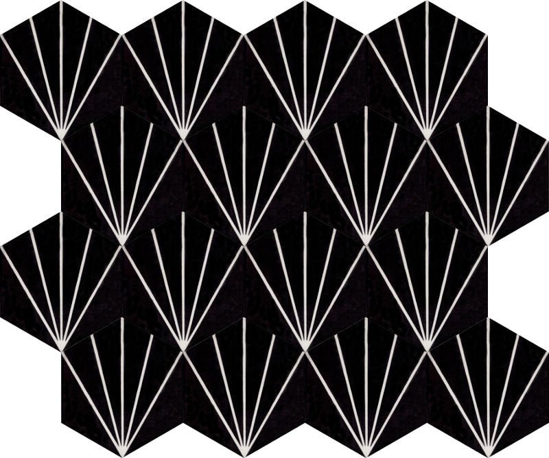 Moroccan Encaustic Cement Hexagonal Artic 26, 20 x 23cm - Tiles &amp; Stone To You