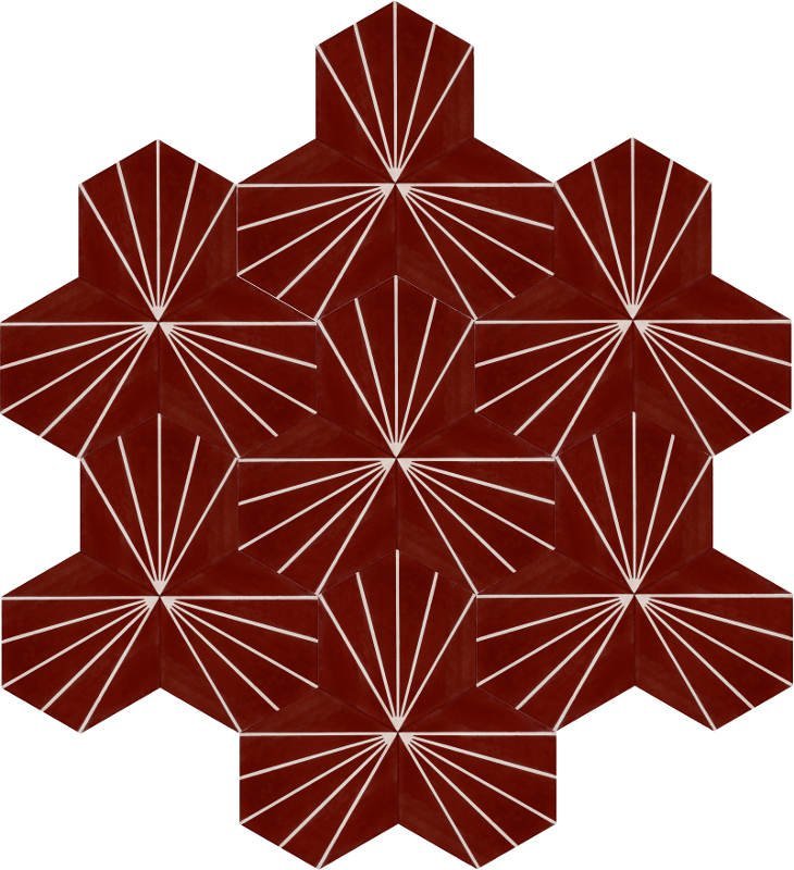 Moroccan Encaustic Cement Hexagonal Artic 27, 20 x 23cm - Tiles &amp; Stone To You