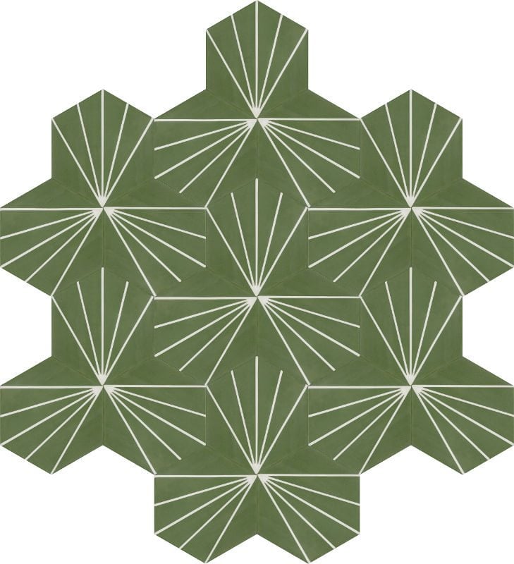 Moroccan Encaustic Cement Hexagonal Artic 29, 20 x 23cm - Tiles &amp; Stone To You