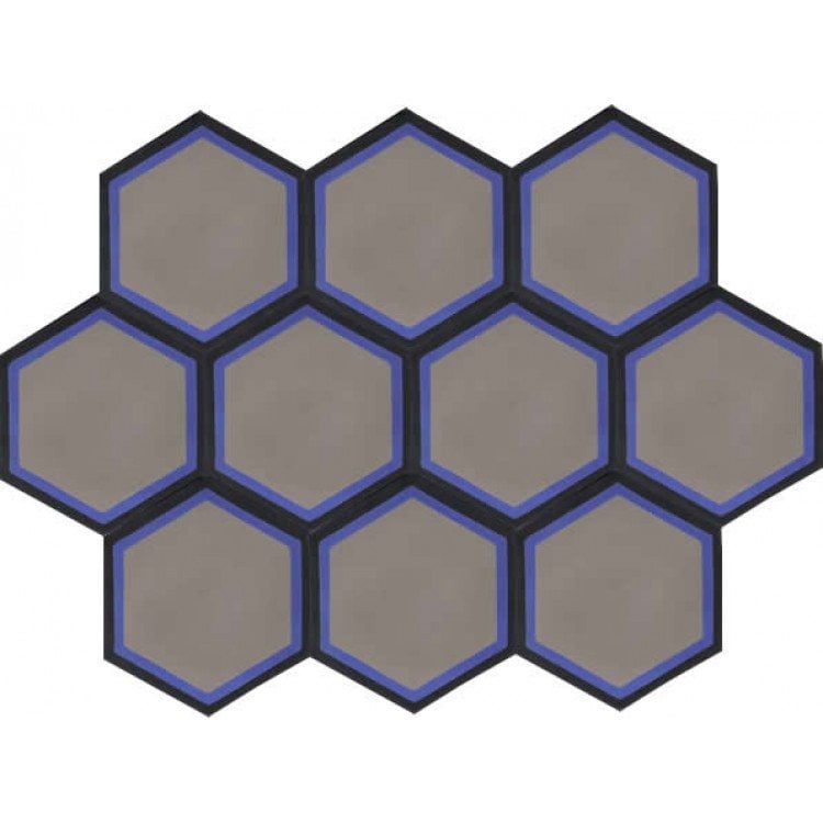 Moroccan Encaustic Cement Hexagonal Artic 3, 20 x 23cm - Tiles &amp; Stone To You