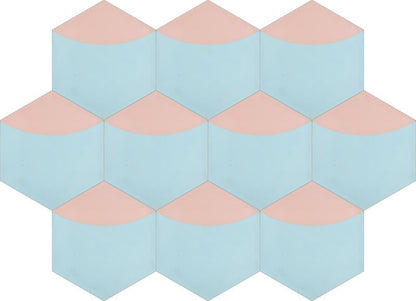 Moroccan Encaustic Cement Hexagonal Artic 32, 20 x 23cm - Tiles &amp; Stone To You