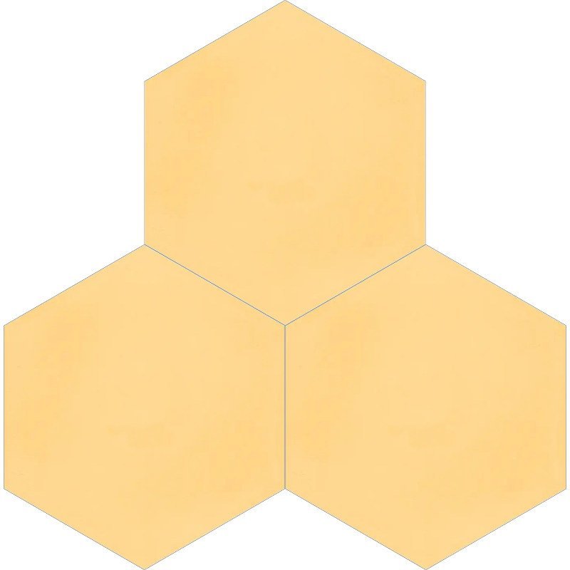 Moroccan Encaustic Cement Hexagonal Lemon, 20 x 23cm - Tiles &amp; Stone To You