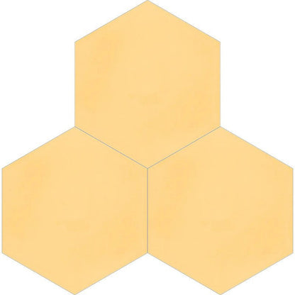 Moroccan Encaustic Cement Hexagonal Lemon, 20 x 23cm - Tiles &amp; Stone To You