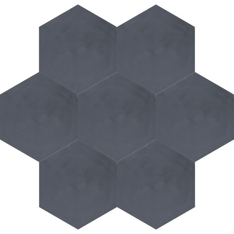 Moroccan Encaustic Cement Hexagonal Navy, 20 x 23cm - Tiles &amp; Stone To You