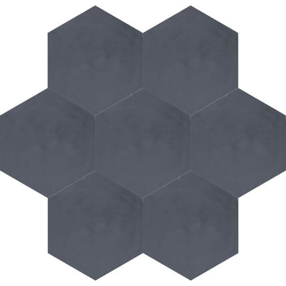 Moroccan Encaustic Cement Hexagonal Navy, 20 x 23cm - Tiles &amp; Stone To You