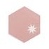 Moroccan Encaustic Cement Hexagonal Small Star Offset Pink, 20 x 23cm - Tiles & Stone To You