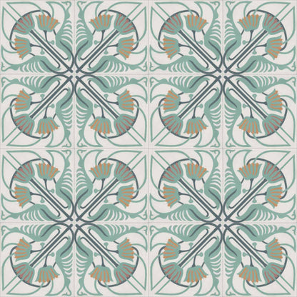 Moroccan Encaustic Cement Jungle Bliss, 20 x 20cm - Tiles &amp; Stone To You
