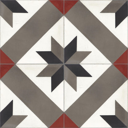 Moroccan Encaustic Cement Pattern 01d, 20 x 20cm - Tiles &amp; Stone To You