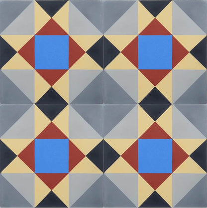 Moroccan Encaustic Cement Pattern 01h, 20 x 20cm - Tiles &amp; Stone To You