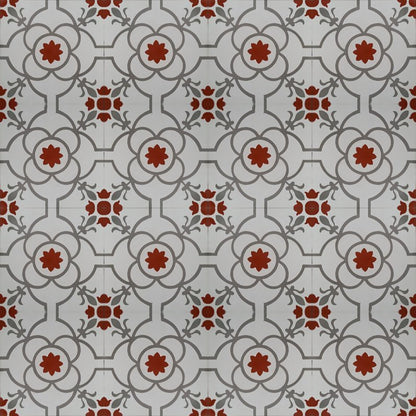 Moroccan Encaustic Cement Pattern 01j, 20 x 20cm - Tiles &amp; Stone To You