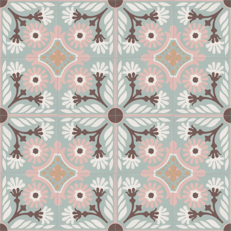 Moroccan Encaustic Cement Pattern 01l1, 20 x 20cm - Tiles &amp; Stone To You