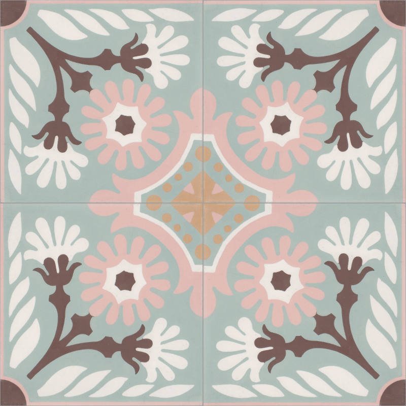 Moroccan Encaustic Cement Pattern 01l1, 20 x 20cm - Tiles &amp; Stone To You