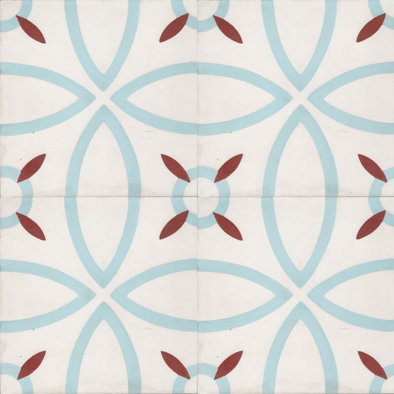 Moroccan Encaustic Cement Pattern 01m, 20 x 20cm - Tiles &amp; Stone To You