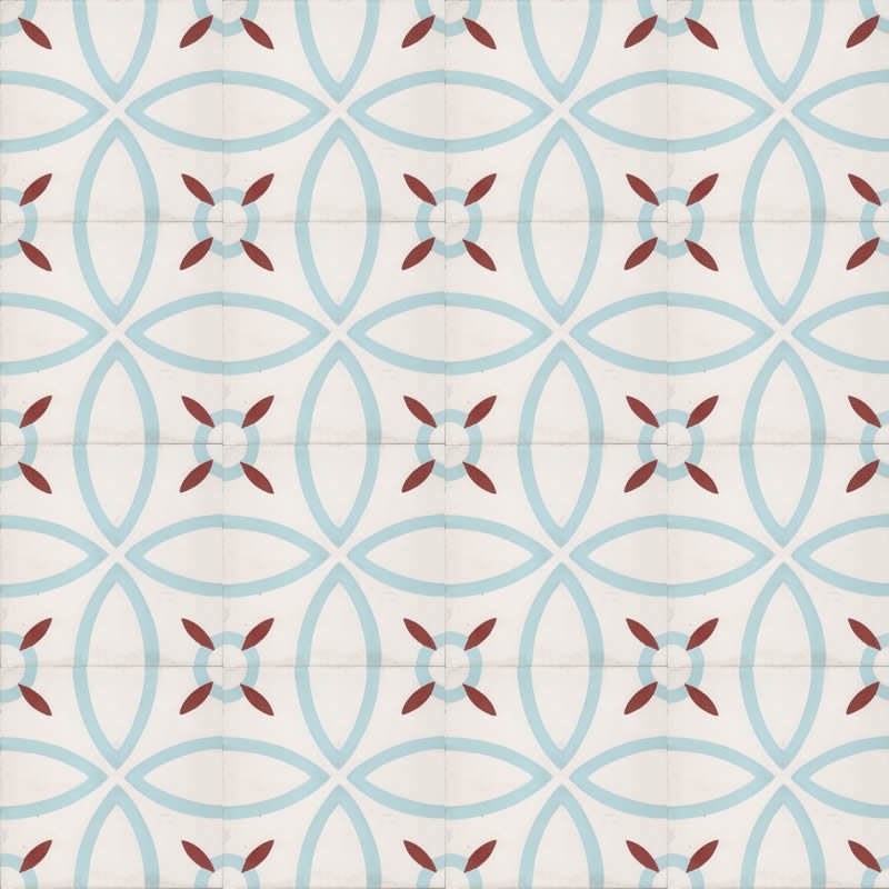 Moroccan Encaustic Cement Pattern 01m, 20 x 20cm - Tiles &amp; Stone To You