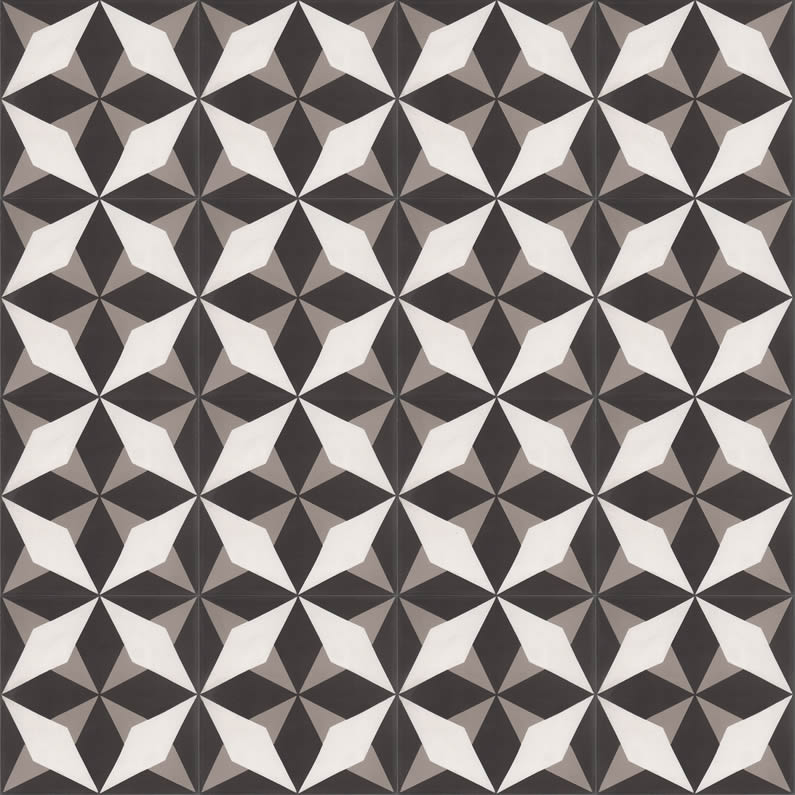 Moroccan Encaustic Cement Pattern 01p, 20 x 20cm - Tiles &amp; Stone To You
