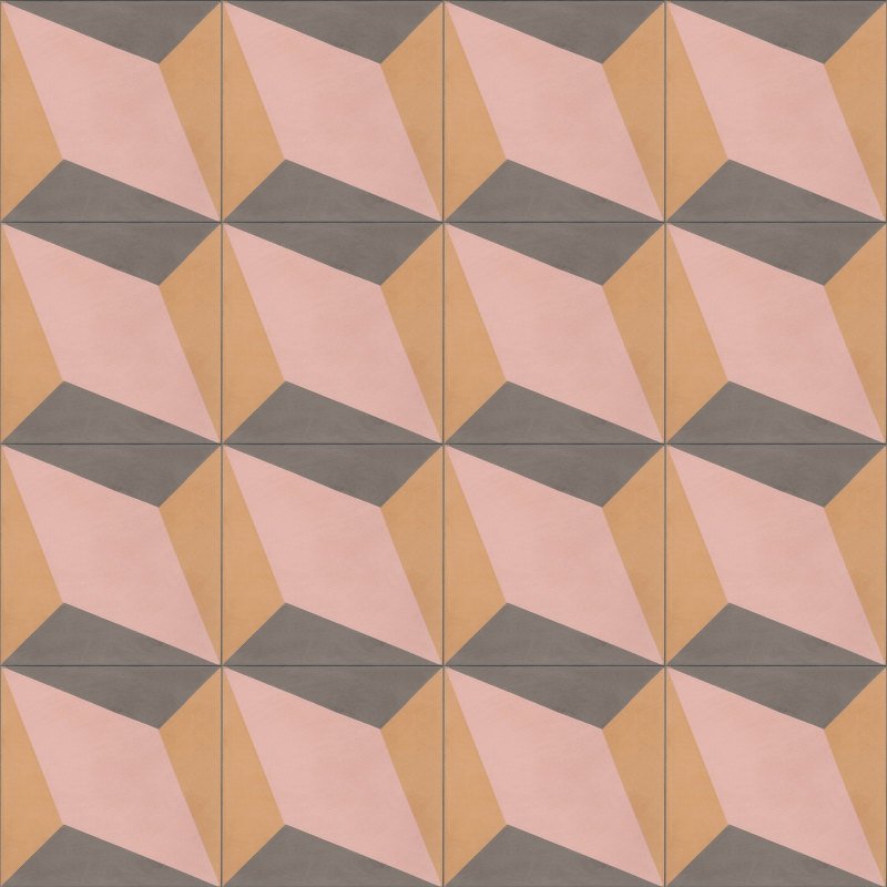 Moroccan Encaustic Cement Pattern 01u3, 20 x 20cm - Tiles &amp; Stone To You