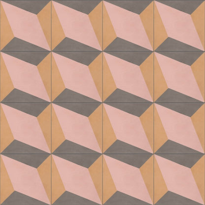 Moroccan Encaustic Cement Pattern 01u3, 20 x 20cm - Tiles &amp; Stone To You