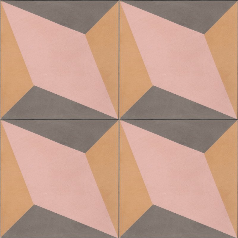 Moroccan Encaustic Cement Pattern 01u3, 20 x 20cm - Tiles &amp; Stone To You