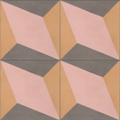 Moroccan Encaustic Cement Pattern 01u3, 20 x 20cm - Tiles &amp; Stone To You